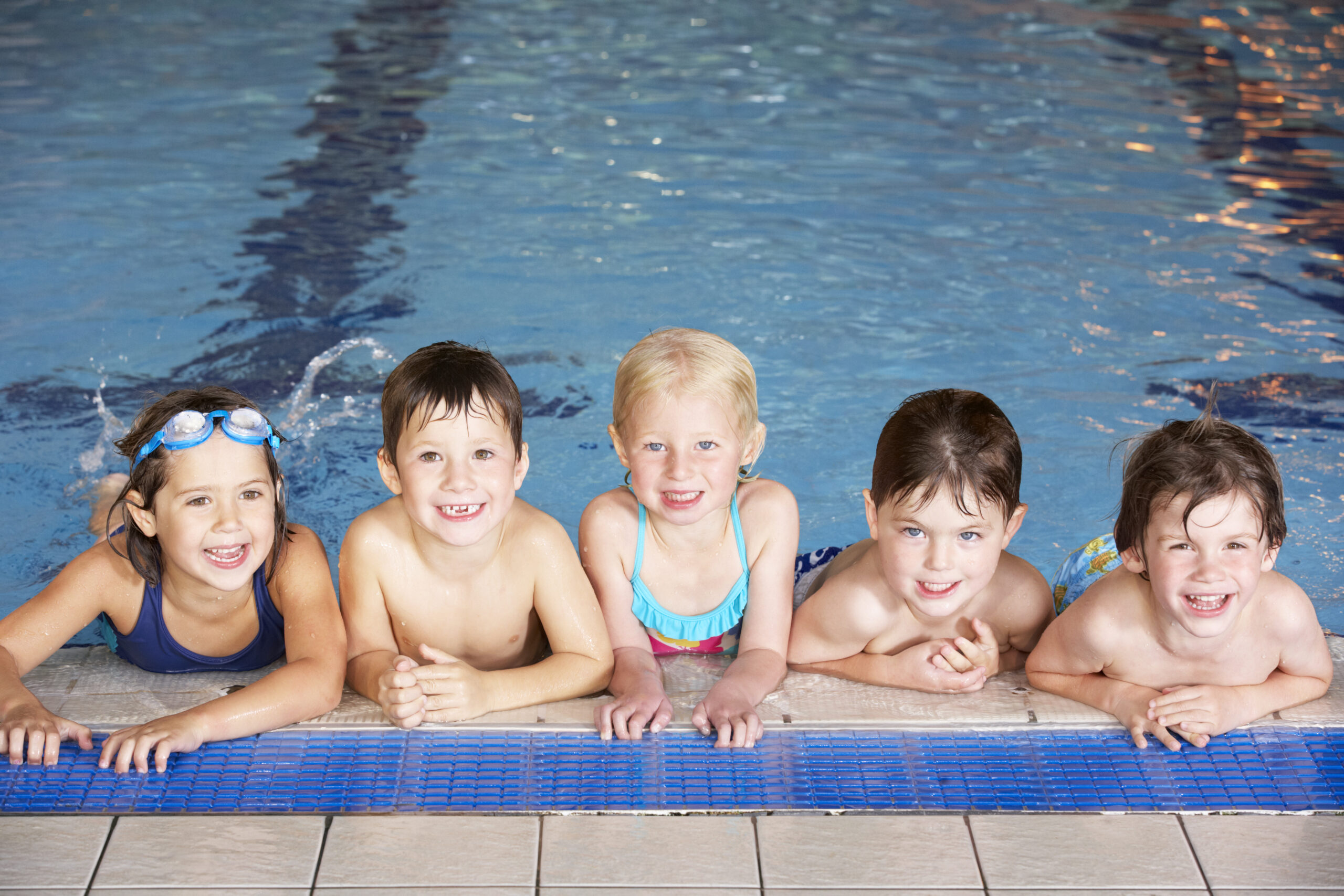 group of children in swimming pool